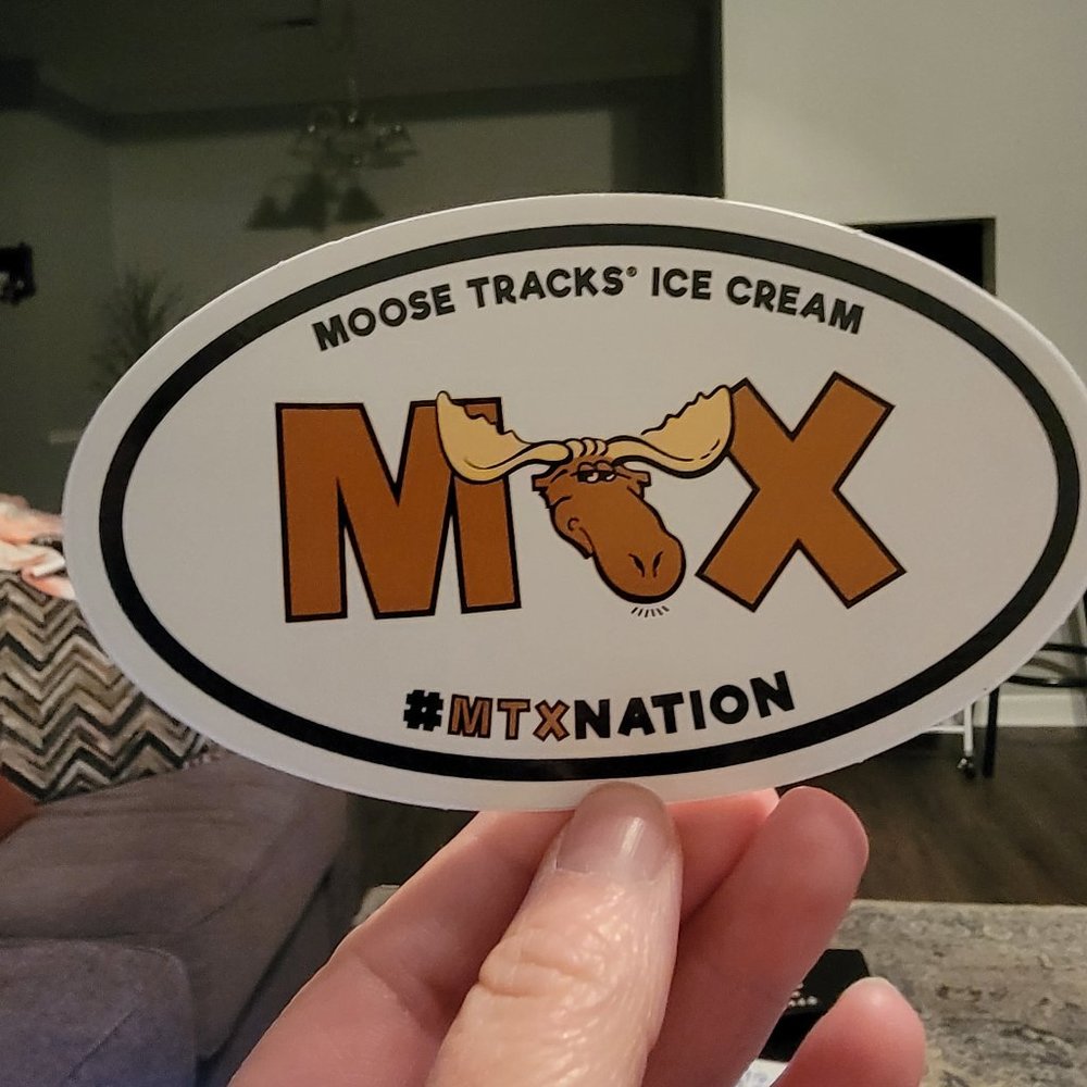 Moose Tracks Ice Cream Vinyl Sticker